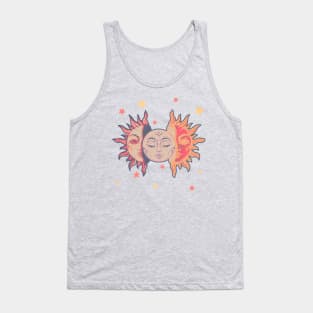 Star child of the moon and sun ( dreamy blue bg, matte 1 version) Tank Top